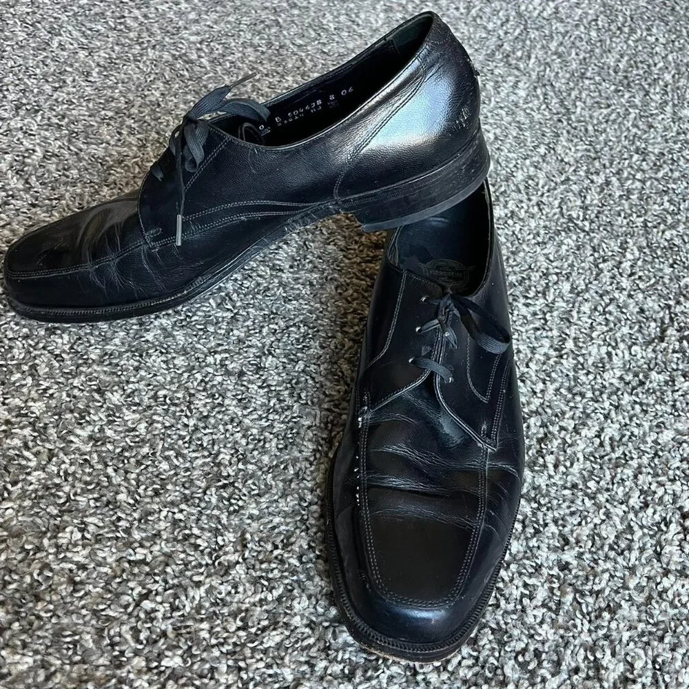 Florsheim Black Leather Oxford Dress Shoes Mens 10 Formal Prom Classic Business - Picture 3 of 7